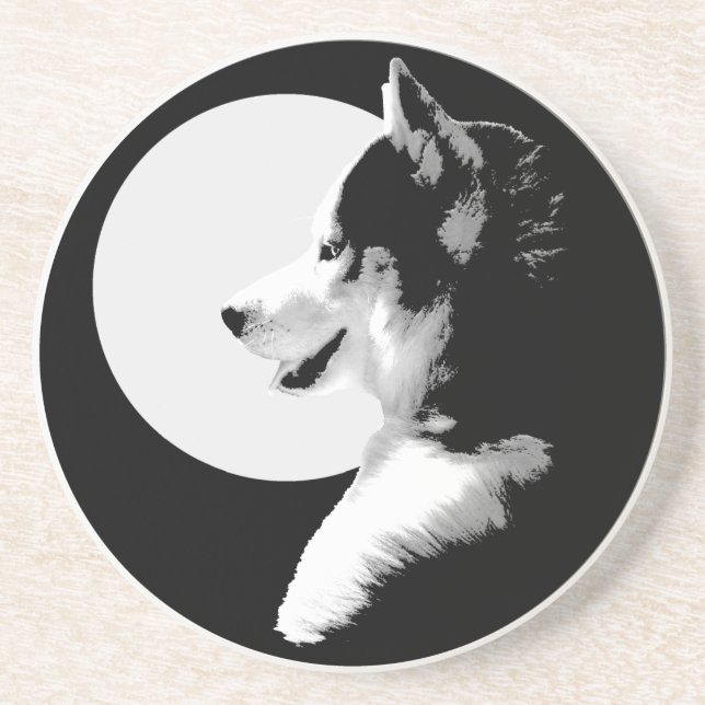 Husky Coaster Custom Husky Puppy Dog Coaster (Front)