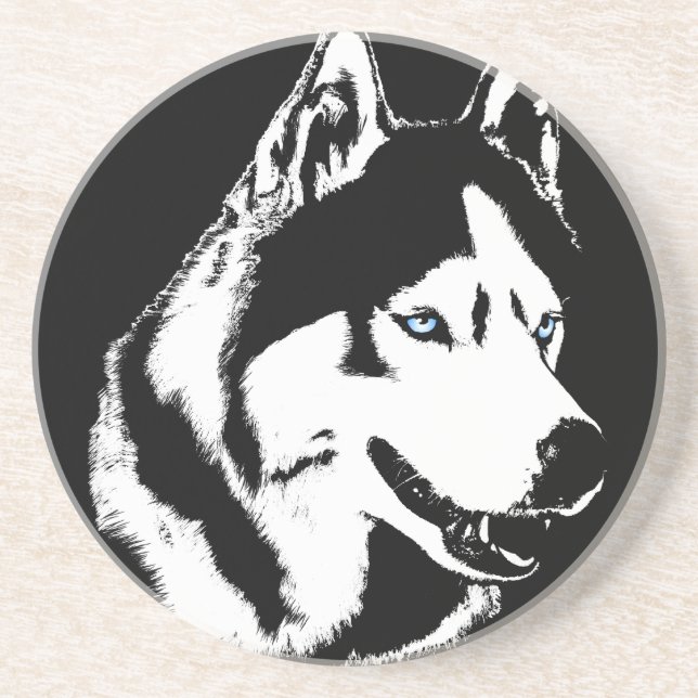 Husky Coaster Husky Malamute Sled Dog Coaster (Front)