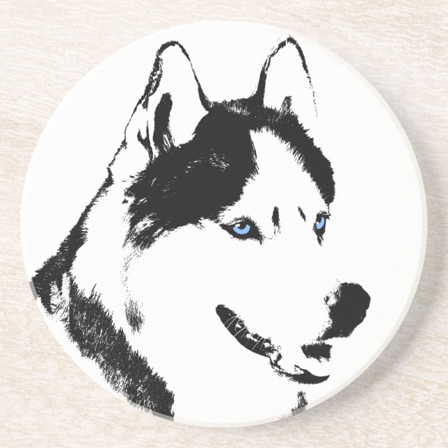 Husky Coaster Husky Malamute Sled Dog Coaster (Front)
