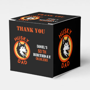 Husky Dad, Dog Dad Birthday     Favor Boxes