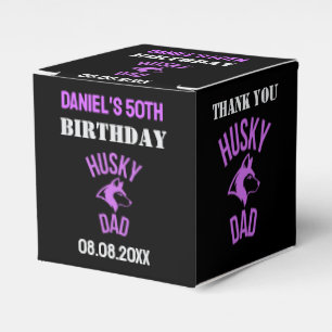 Husky Dad, Dog Dad Birthday Favour Boxes