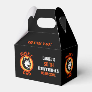Husky Dad, Dog Dad Birthday Favour Boxes