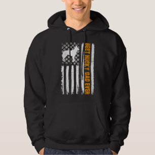 Husky Dad Ever American Flag Hoodie