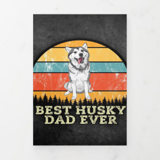 Husky Dad Fathers Day Canvas Tri-Fold Announcement