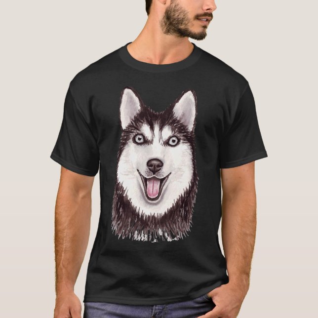 Husky Delighted Style T-Shirt (Front)