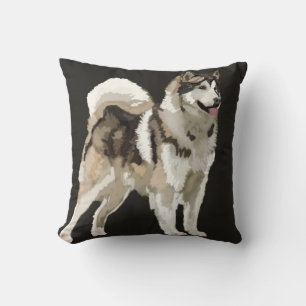 Husky Digital Drawing on Cushion