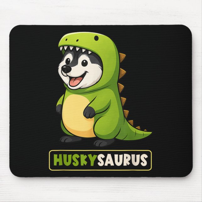 Husky Dinosaur Costume Trex Huskysaurus Animal Lov Mouse Pad (Front)