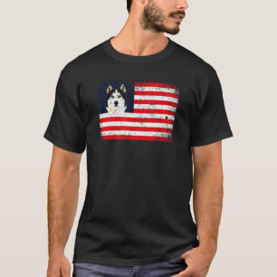 Husky Dog 4th Of July Dog T-Shirt