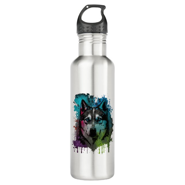 Husky Dog 710 Ml Water Bottle (Front)