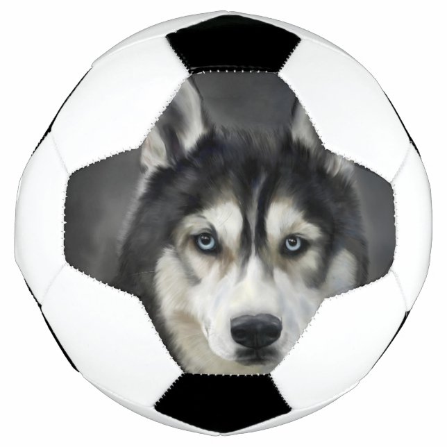Husky Dog Big Dog Animal Pet Soccer Ball (Front)