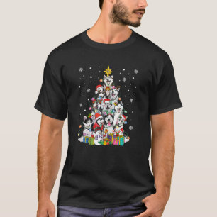 Husky Dog Christmas Ornament Tree Merry Christmas T-Shirt
