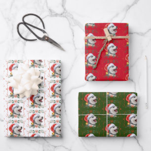 Husky Dog Christmas Wrapping Paper Sheets