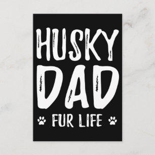Husky dog dad for life funny dog owner gift idea enclosure card
