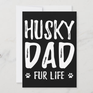 Husky dog dad for life funny dog owner gift idea holiday card