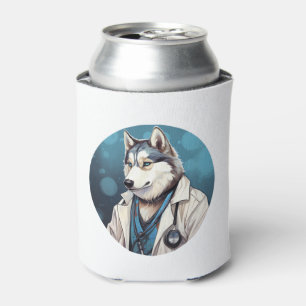 Husky Dog Doctor Can Cooler