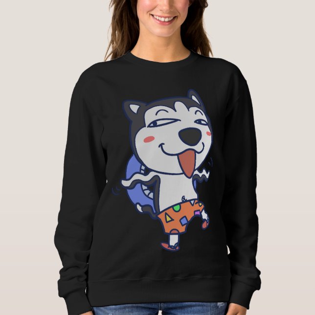 Husky Dog Expression Sweatshirt (Front)