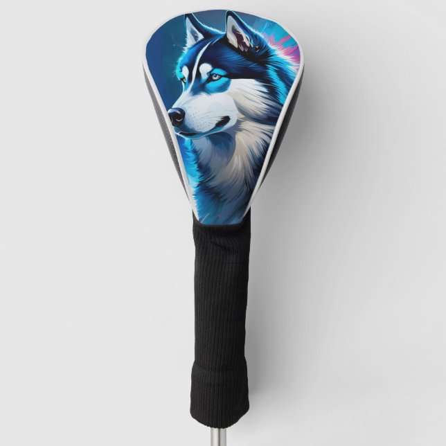 Husky dog golf head cover (Front)