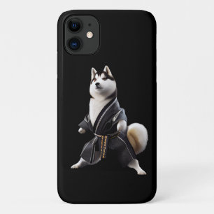 Husky Dog Knows Karate, Husky Dog Karate Player iPhone 11 Case