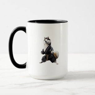 Husky Dog Knows Karate, Husky Dog Karate Player Mug