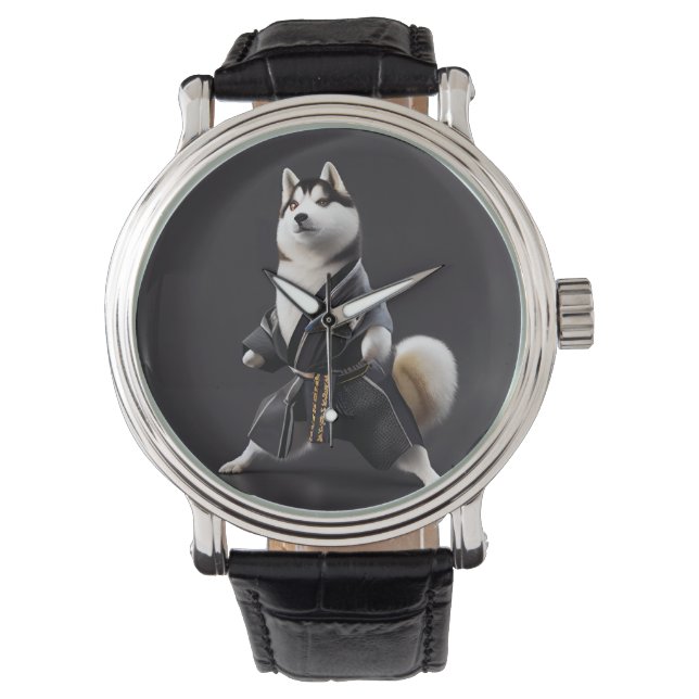 Husky Dog Knows Karate, Husky Dog Karate Player Watch (Front)