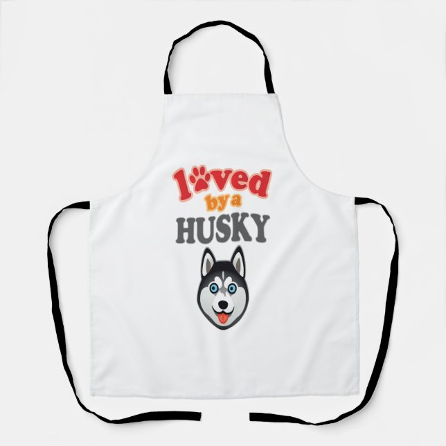 Husky Dog Lover Apron (Front)