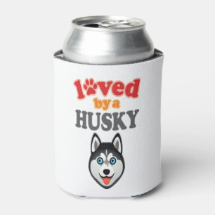 Husky Dog Lover Can Cooler