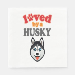 Husky Dog Lover Napkin