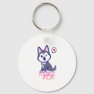 Husky Dog Mum Cute Kawaii Puppy  Key Ring