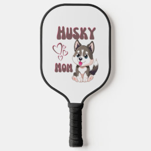 Husky Dog Mum Kawaii Puppy Cute Funny design Pickleball Paddle
