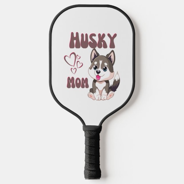 Husky Dog Mum Kawaii Puppy Cute Funny design  Pickleball Paddle (Front)