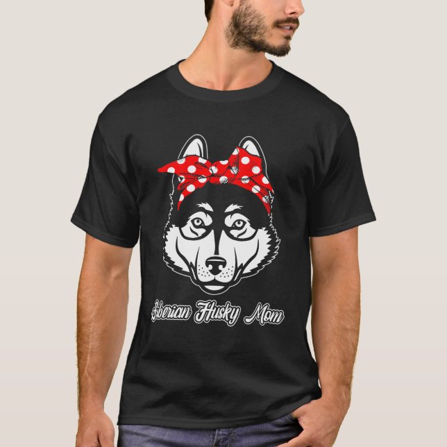 Husky Dog  Mum T-Shirt (Front)