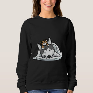 Husky Dog Official Sleeping  Pajama Siberian Sweatshirt
