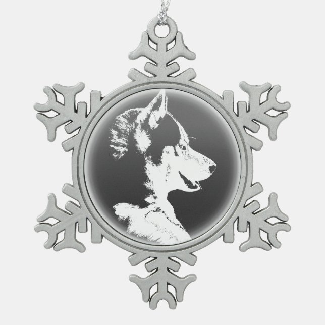 Husky Dog Ornament Custom Husky Puppy Decoration (Front)