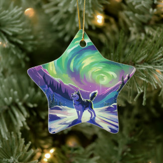 Husky Dog Ornament Pet Lover Gift, Pet Portrait 