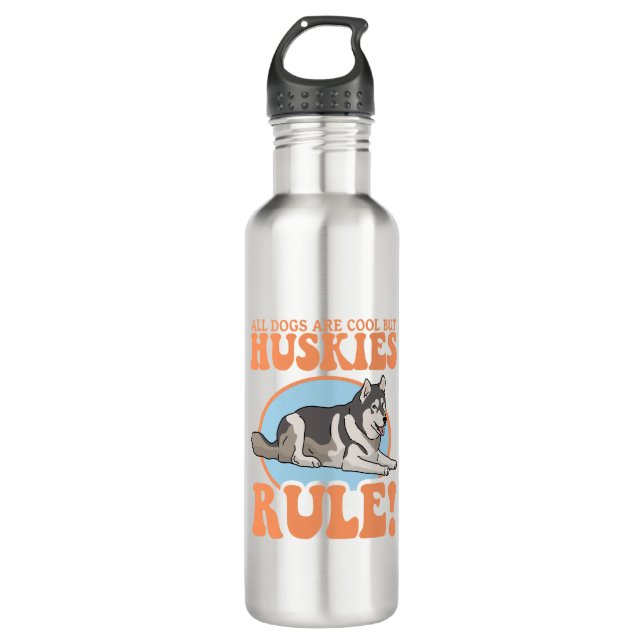 Husky Dog Owner Huskies 710 Ml Water Bottle (Front)