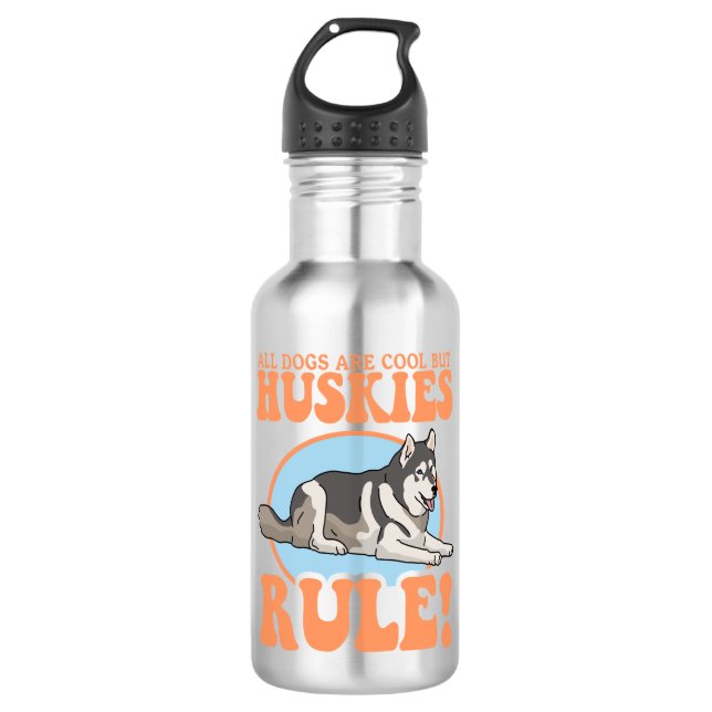 Husky Dog Owner Huskies 710 Ml Water Bottle (Front)