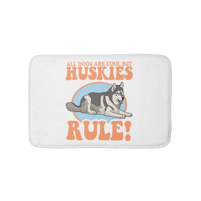 Husky Dog Owner Huskies Bath Mat (Front)