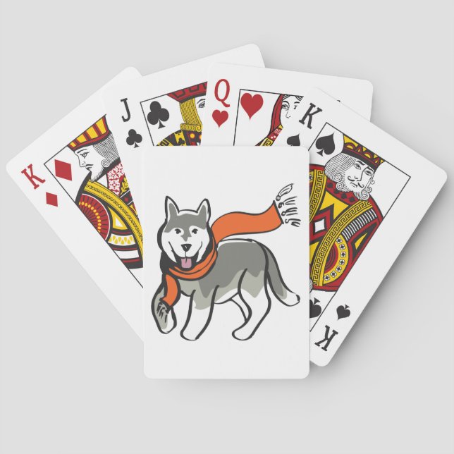 Husky Dog Playing Cards (Back)