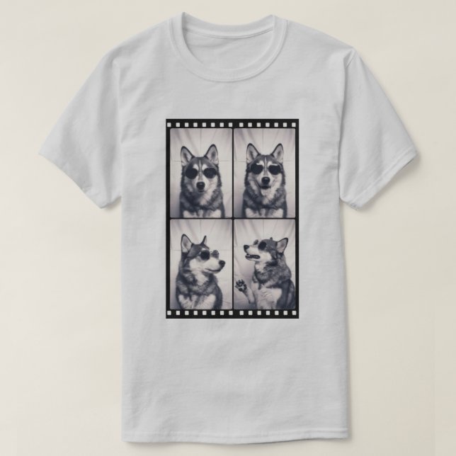 Husky Dog Portrait Unisex T-Shirt (Design Front)