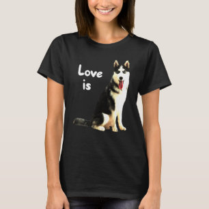 Husky Dog Puppies Fan T-Shirt