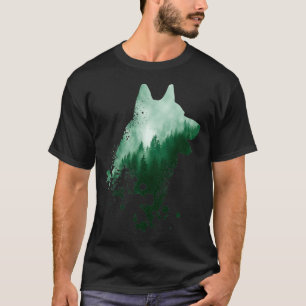 Husky Dog Silhouette American Husky Siberian Hus T-Shirt