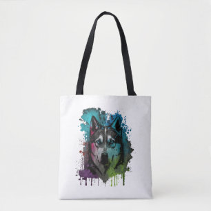 Husky Dog Tote Bag
