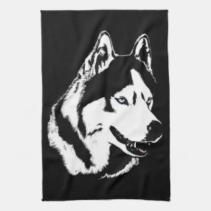 Husky Dog Towel Husky Malamute Sled Dog Tea Towel