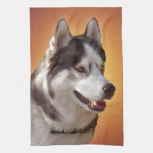 Husky Dog Towel Husky Malamute Tea Towel