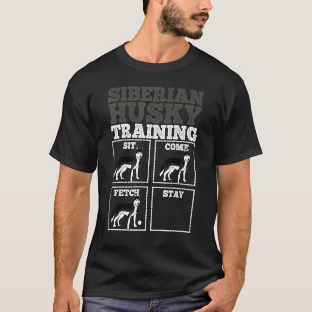 Husky Dog Trainer T-Shirt (Front)