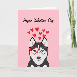 Husky Dog Valentines Love Card