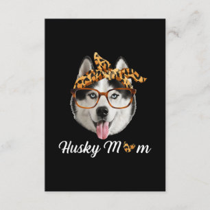 Husky Dog Wearing Headband Dog Day Gift Enclosure Card