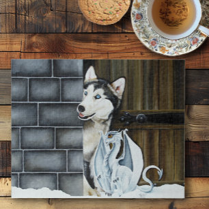 Husky Dog White Dragon Adventure Jigsaw Puzzle