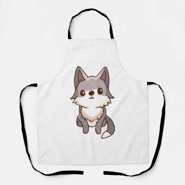 Husky Dog Wolfhound Apron (Front)