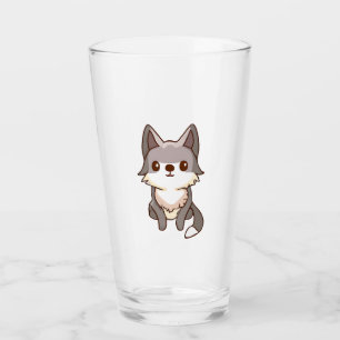Husky Dog Wolfhound Glass